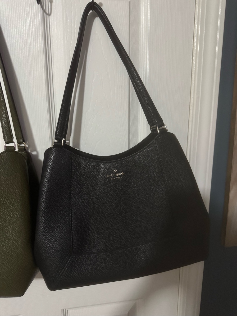 kate spade Black Pebbled Leather Shoulder Tote
Brand New  never used